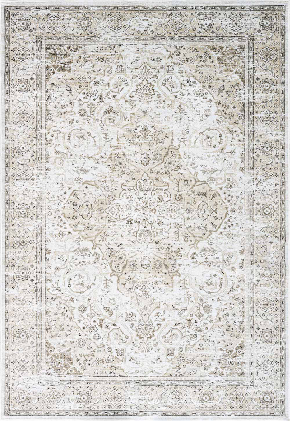 Langley Street Helfrich Oriental Machine Woven Cream Area Rug | Wayfair.co.uk