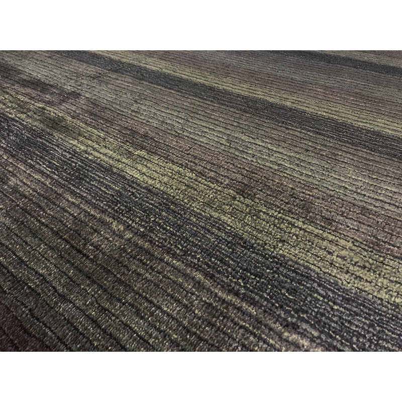 Hand-Knotted High-Quality Black Area Rug