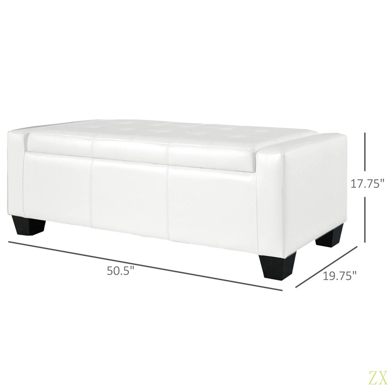 Rangement rectangulaire en similicuir capitonné
