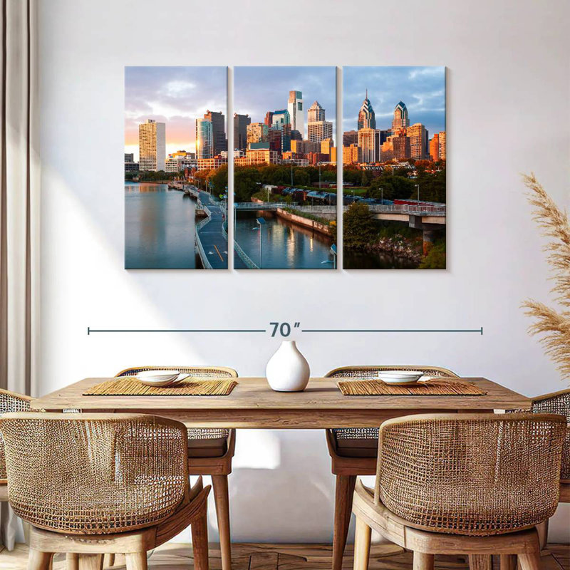 Philadelphie, promenade et horizon, H 36 po x l 57 po