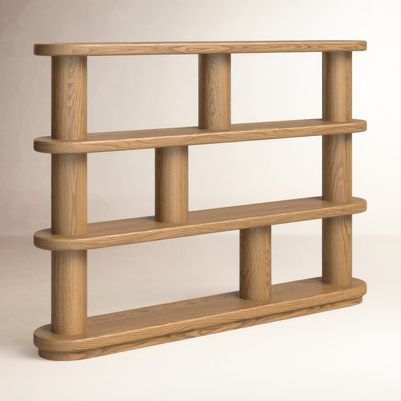 Casimir Geometric Bookcase, Brown