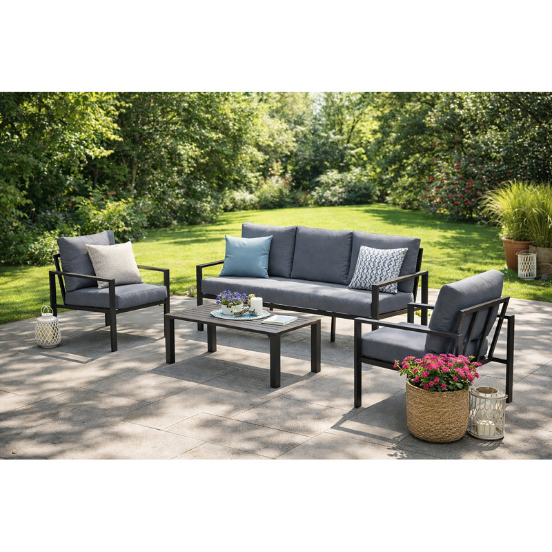 Wallach 5 Seater Conversation Set, Grey