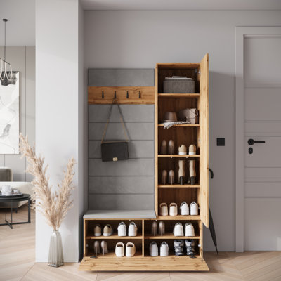 Hall Tree 115cm Wide with Shoe Storage