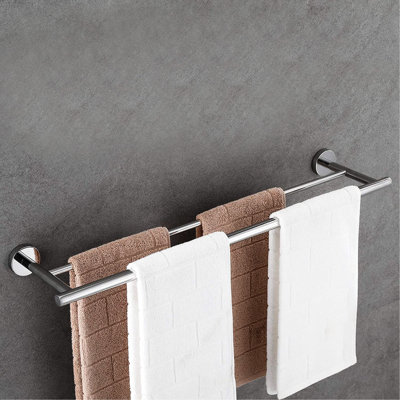 5 Piece Aluminium Towel Rack For Wall Mount - Modern Design Bathroom, Kitchen Rust, Easy Fit Bathroom Kitchen, Living Room Corrosion