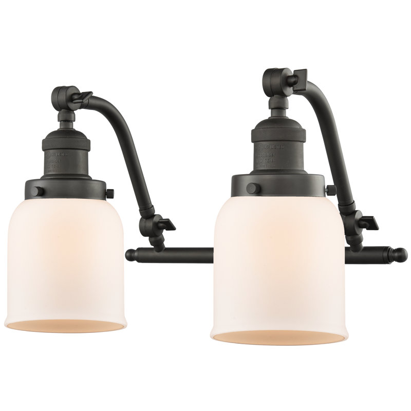 Bonomo 2 - Light Dimmable Vanity Light, Oil Rubbed Bronze, Matte White Cased, 6 Watt Vinage LED Bulb