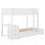 Lit superposé simple au-dessus de simple avec lit gigogne Breaun