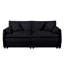 Canapé surdimensionné en chenille surdimensionné avec canapé-causeuse moderne, noir-1076875404