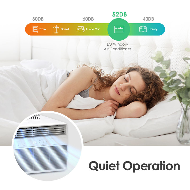 LG 6,000 BTU White Window Air Conditioner with Remote