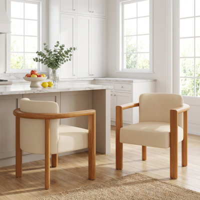 Ensemble de fauteuils rembourrés en tissu Elegant