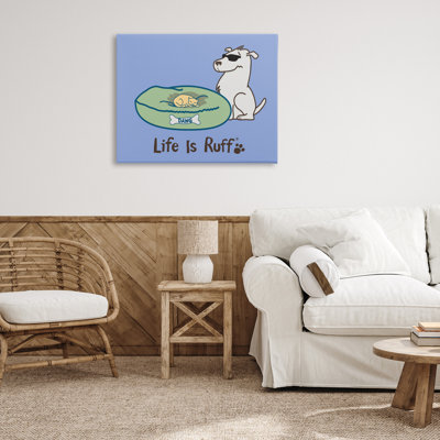  Chat sur lit de chien, art mural par LIR