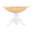 Élégante table de salle à manger rabattable à feuilles en brun - ajoute une touche élégante naturelle et blanche avec un espace rétractable pratique