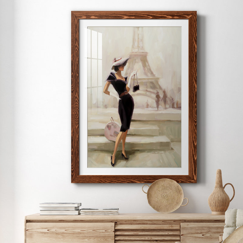 Love, from Paris - Peinture encadrée, H 31,5 po x l 23,5 po x P 1,5 po, Cadre en érable