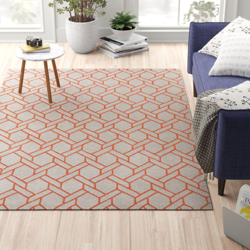Geometric Hand Woven Area Rug, Rectangle 120 x 170cm