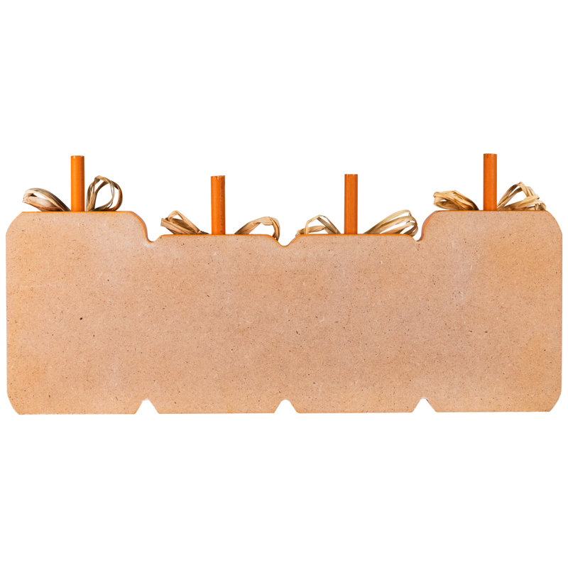 Plaid Pumpkins Wooden Fall Harvest Sign - 11"