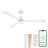 Bali Smart 5-Blade 52in Ceiling Fan 2700K-6000K CCT Selectable LED Light Kit with Remote Control and Hardware with Reversible Blades in Weathered Wood or Works With iOS or Android App-113057330-113057332