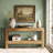 62.99" W Stain Resistant Pedestal Console Table-1471836824