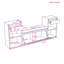 Banc de hall d'entrée avec coussin, compartiments rabattables, tiroirs et tablettes ouvertes-2102305512