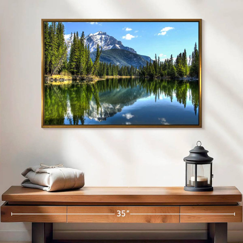 Parc national Banff, Cadre flottant doré, 25 po x 17 po