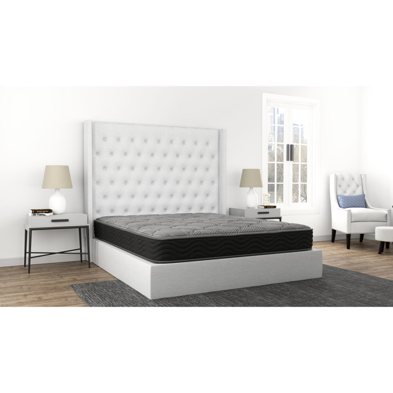 Matelas simple avec tissu tricoté et ressorts ensachés - fermeté ferme de 8 po, Lit simple