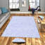 Tapis mauve / blanc rectangulaire en polyester tissé à plat à la machine 4 pi 7 po x 7 pi 3 po Aahiluddin