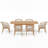 Lipsey 6-Person Extendable Acacia Wood Patio Dining Set-512266944
