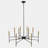 Modern 12-Light Black & Gold Chandelier