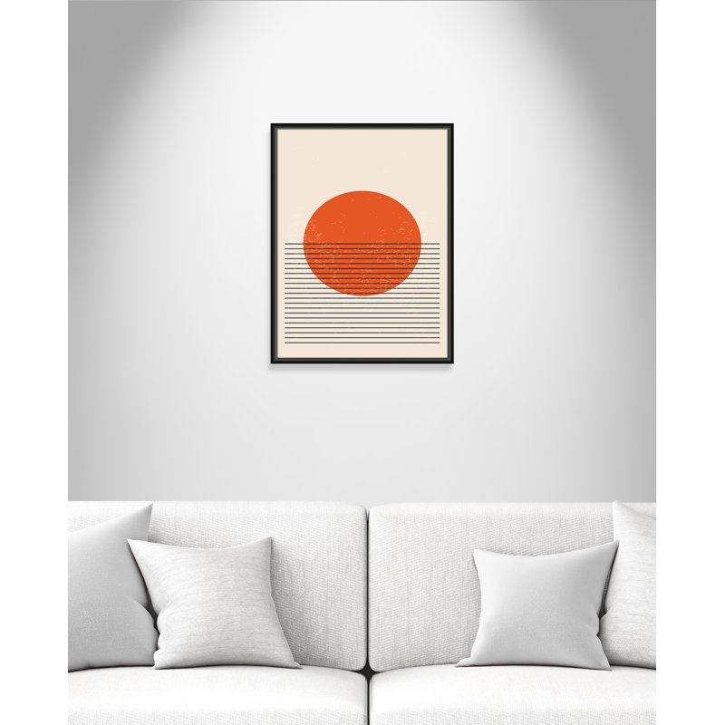 «Bright Minimal Series # 2» par Stanley, Toile avec cadre, Cadre flottant noir, L 19,5 po x H 25,5 po