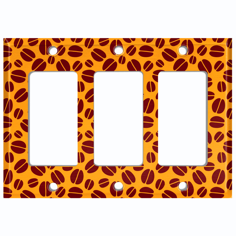 Patterned 3 - Gang Rocker Standard Wall Plate
