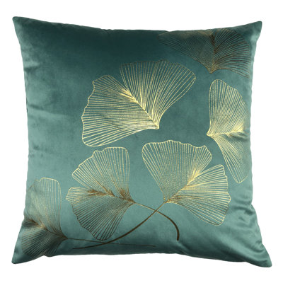  Gold Ginkgo Square Pillow Cover
