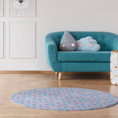 Tapis bleu de la surface trapézoïdale