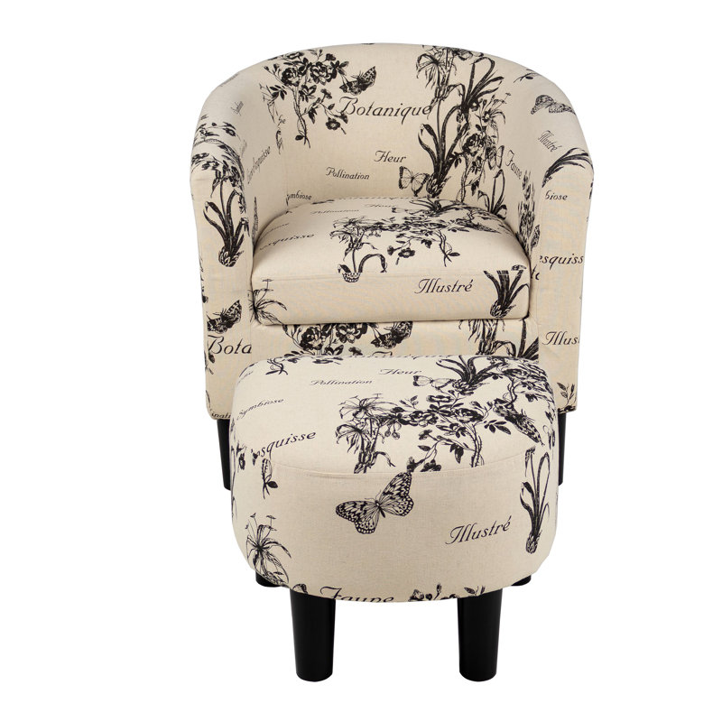 Chaise d'appoint et repose-pieds