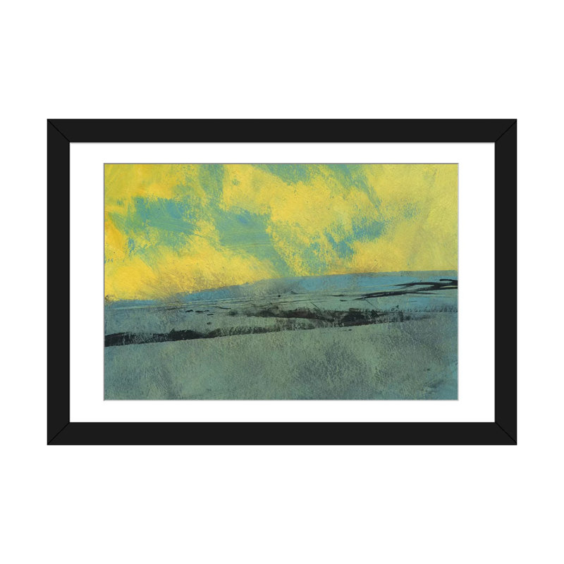 « pâle matinée light », reproduction sur toile, Papier d'art encadré noir, Blanc, H 24 po x l 32 po x P 1 po