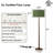 61 In. Nordic Solid Wood Floor Lamp with 15.8 in. Linen Drum Shade, Walnut Finish, Foot Step Switch, E26 Socket (Bulb Not Included), UL Certified, for Living Room, Bedroom and Study Room-590626236