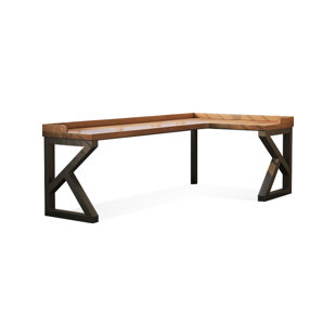 Walnut L-Shaped Solid Wood  desk
