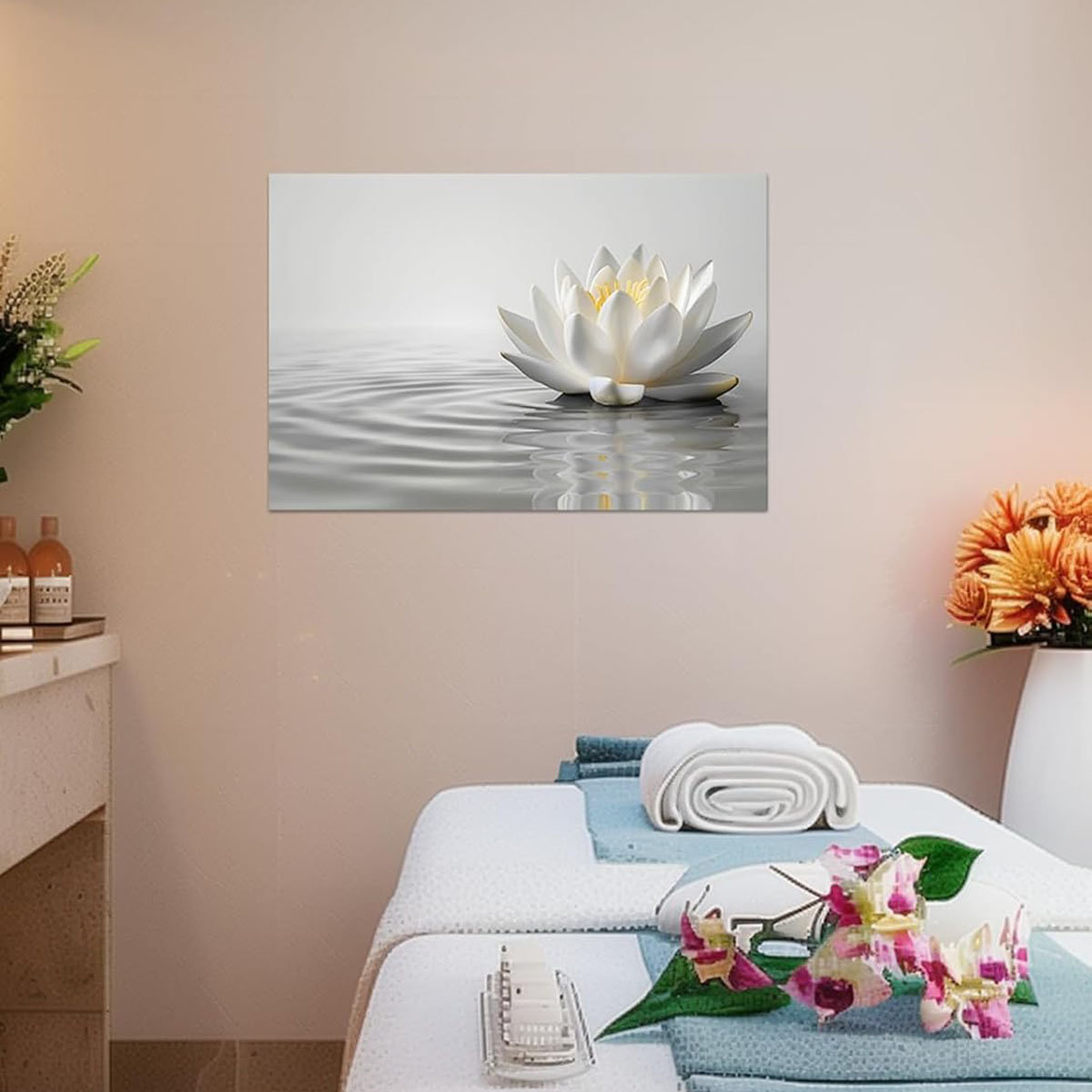 17 Stories Lotus Zen Wall Art Charming White Lotus Canvas Print Lotus ...
