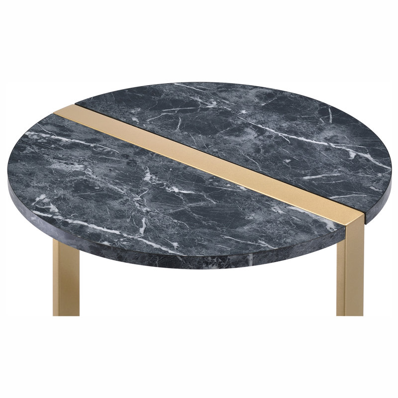 Table de bout cadrée, Noir