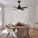 36.6'' Black Ceiling Fan With Remote Control And Light Kit