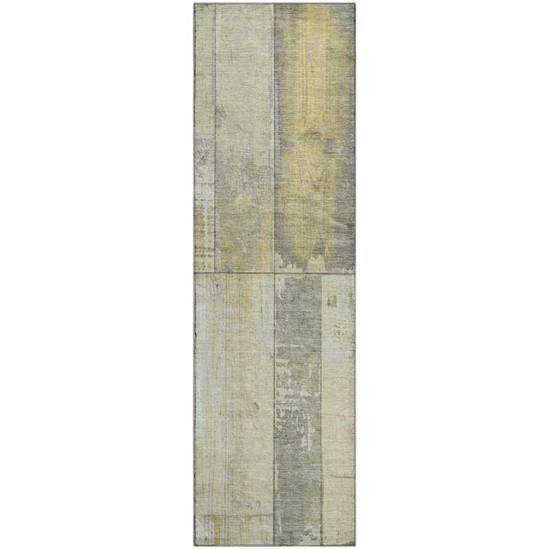 Premium Machine Washable Crestover AMF1877 Geometric Rug, Runner 2'3" x 7'6"