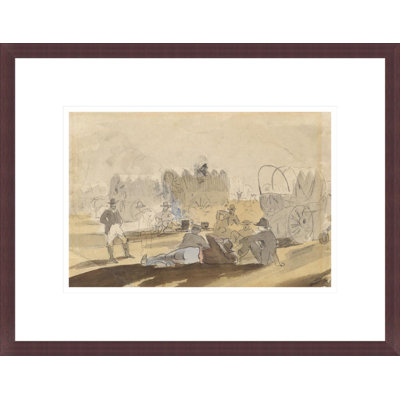 Caravane avec wagons couverts [recto] par Winslow Homer - Impression Giclée encadrée