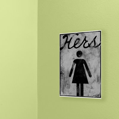 « hers distressed salle de bain », impression sur toile