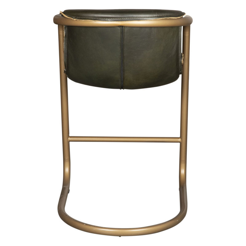Chiavari Upholstered with Metal Frame, Emerald Green/Antique Gold, Counter Stool (26" Seat Height)