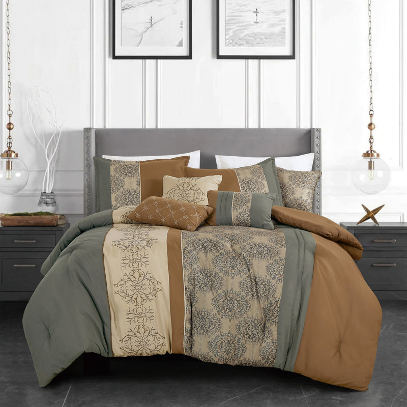 Ensemble d'édredon 7 pièces Apria Luxury, Édredon de très grande taille et 6 pièces suppl