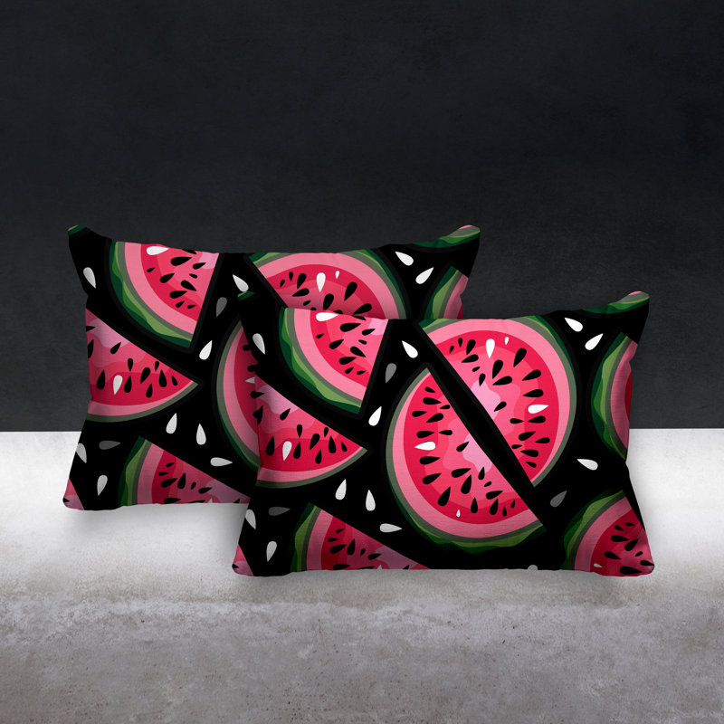 Coussin intérieur / extérieur Watermelon, Noir