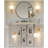 Gold Battery Operated Wall Sconce Set of 2, Wireless Rechargeable Sconces Wall Lighting with Remote Control, LED Dimmable Wall Lights with Opal White Glass Shade, 12 Colors RGB & 3 CCT Bulb-583879670