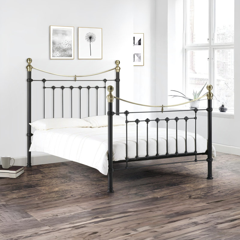 Hudson Bed, Satin Black, Double (4'6)