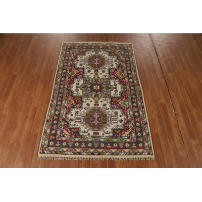 Handmade Traditional Indian Rug 4x6