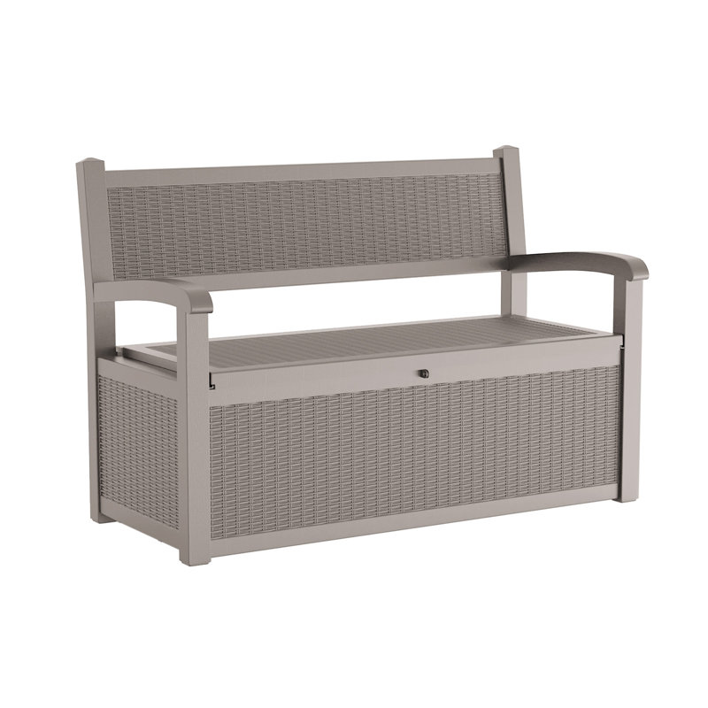 Boîte de rangement pour terrasse 70 gallons, Gris