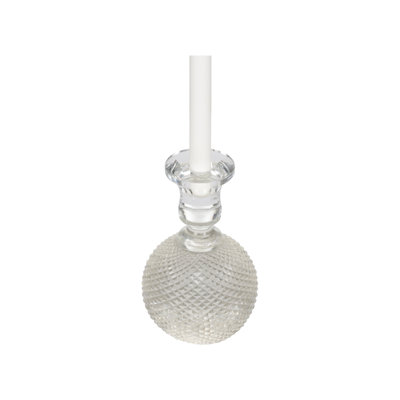 Bougeoir rond en verre