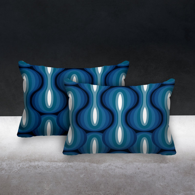 Geometric Outdoor Reversible Throw Pillow