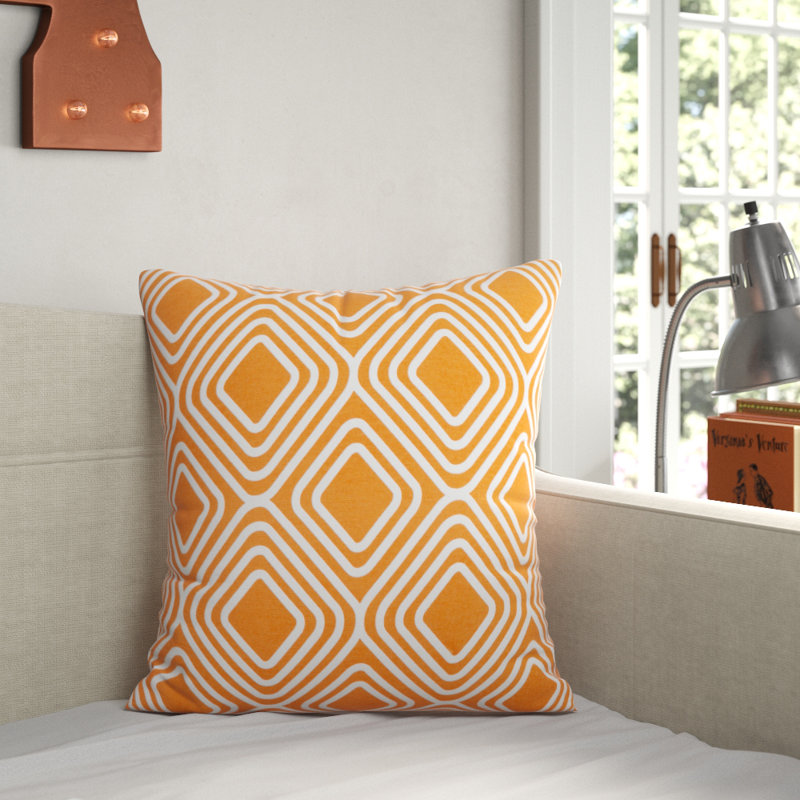 Housse de coussin en coton Ballina, Rose, H 20 po x l 20 po x P 0,25 po